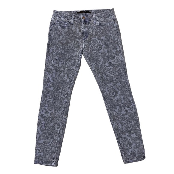 Joe's Jeans Denim - Joe's jeans highwater blue paisley ankle skinny stretchy jeans size 28